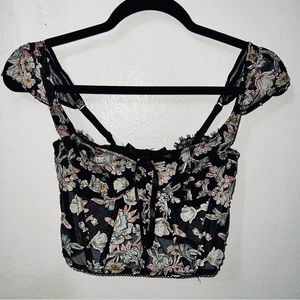 Victoria Secret Black Floral Corset